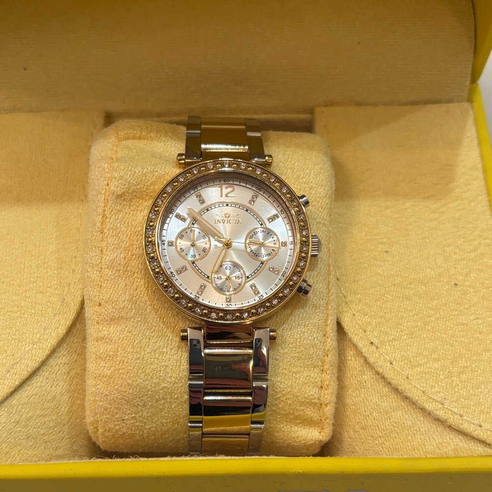 Invicta Women's Gold and Silver Chronograph Watch